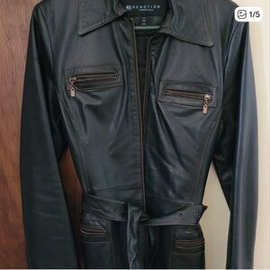 Kenneth Cole Dark Leather Jacket